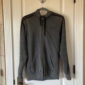 adidas Men's Essentials 3-Stripes Full Zip Hoodie